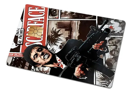 Sticker Cover Tarjeta Crédito Scarface Cara Cortada | Grado B