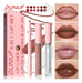 Set Dunuf: Brillo Labial Mate, Delineador De Labios Y Aceite