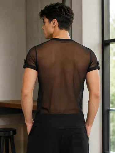 Playera de Manga Corta Transparente para Caballero | Grado B