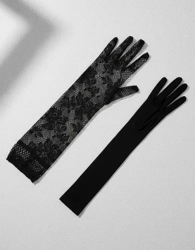 Guantes Largos de Encaje para Novia y Disfraz | Grado B