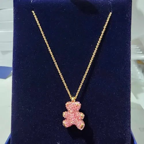 Collar de Osito Teddy Brillante Estilo 3D | Grado B