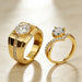 Anillos de Promesa para Pareja Ajustables Color Dorado | Grado B