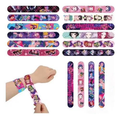 6 Piezas Pulsera Pop Morado, Decoración de Cumpleaños, Regalo Día del Niño | Grado B