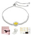 Pulseras Mujer Color Plateado con Piedra Amarilla Elegantes Regalo | Grado B