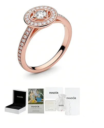 Anillo Vintage Torre Eiffel Color Dorado Rosa