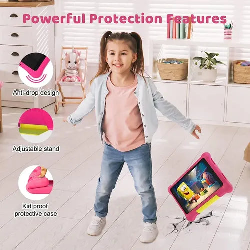 TABLET MODERNESS TK707 PARA NIÑOS DE 7 CON 32GB Y ANDROID 12 ROSA
