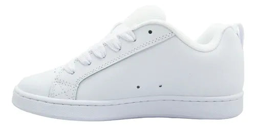 Tenis DC Shoes Court Graffik Mujer Blanco y Plateado Talla 26 MX | Grado B