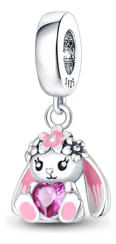 Dije Charm de San Valentín para Pulsera Color Plateado | Grado B
