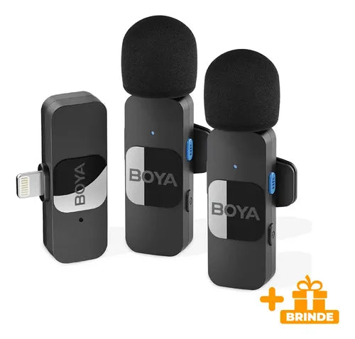 2 Micrófonos de Solapa Inalámbricos Boya BY-V2 para iPhone | Grado B
