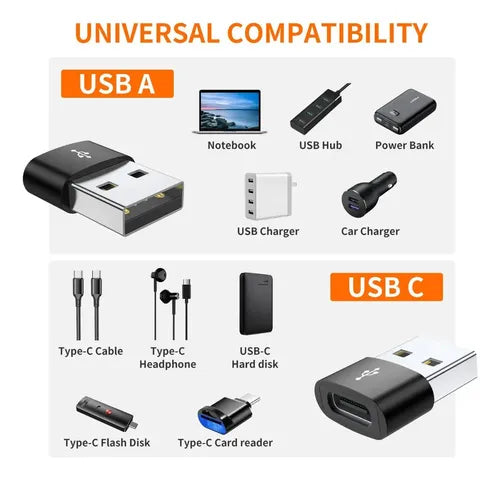 Adaptador USB C Macho a Hembra de la Cruz CUJA97 Negro | Grado B