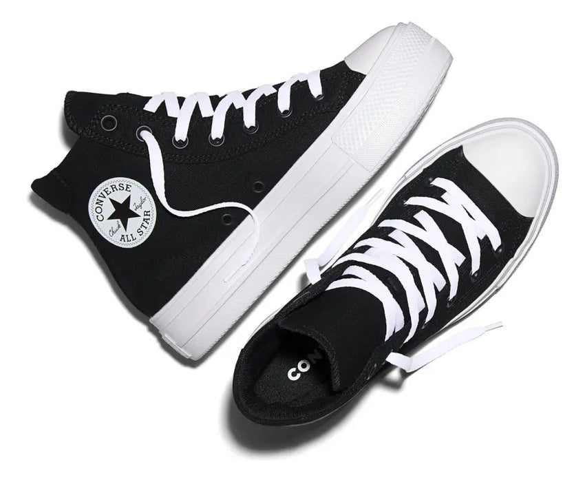Tenis Converse Day One Platform  A19292c Mujer Negro Liso 24 Mx GRADO A