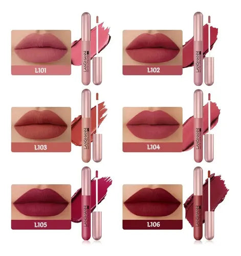 LÁPIZ LABIAL DE TEXTURA BRILLANTE DE TERCIOPELO MATE 6