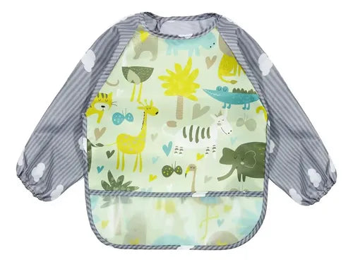 Babero Mangas Impermeable Manga Larga Niños de 3 a 8 Años | Grado B