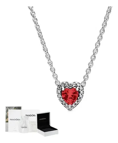 COLLAR COLLIER CON PENDIENTE HALO DE CORAZÓN RELUCIENTE 1