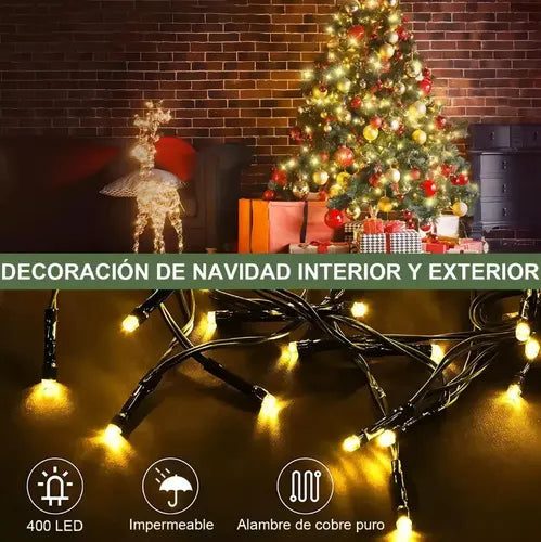 Cadena de Luces para Árbol de Navidad con 8 Modos 3M400 Luce | Grado B