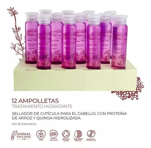 Pack X 12 Ampolletas Natural Beauty Care Kera Trim | Grado B