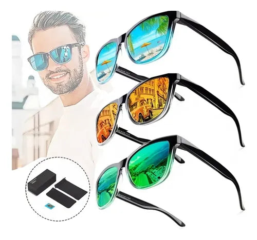 Lentes de Sol Hombre Dama Gafas Oscuros Polarizadas Retro | Grado B