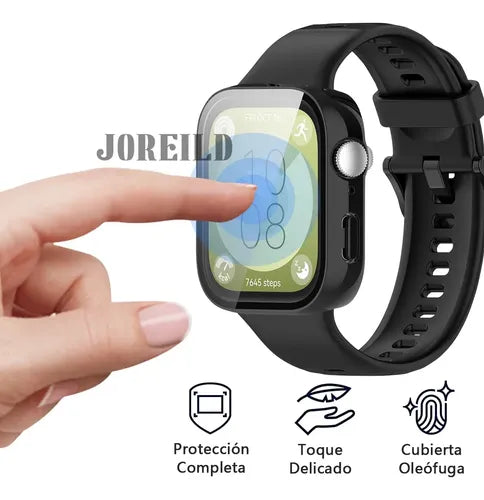 correa silicón premium para huawei watch fit 3 case con mica