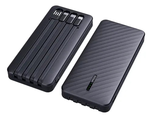 Batería Portátil de Carga Rápida 10000 mAh con Cables | Grado B