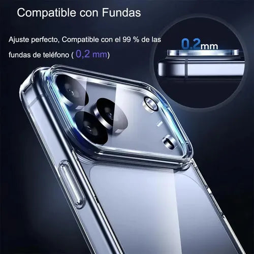 Protector de Lente Metálico HD para iPhone 17 Pro Max | Grado B