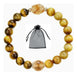 Pulsera Unisex Riqueza Abundacia Ojo de Tigre y Citrino 1 CM | Grado B