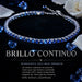 Pulsera con Cristales Azules Brillantes Color Plateado | Grado B