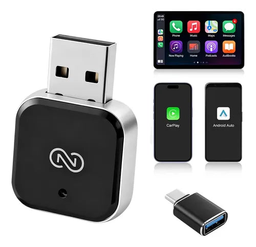 Adaptador Inalámbrico 2 en 1 para CarPlay y Android Auto | Grado B