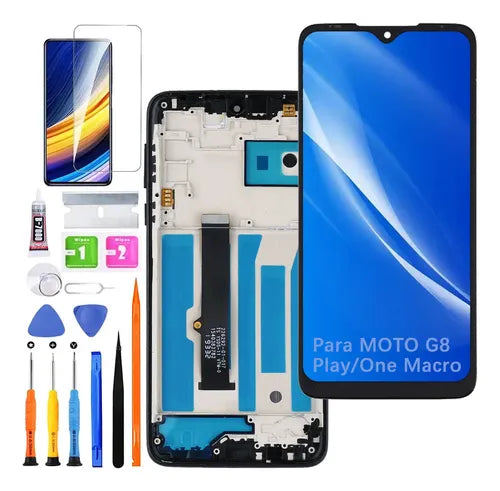 Pantalla Display para Motorola Moto G8 Play y One Macro Color Negro | Grado B