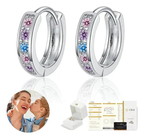 Aretes con Piedra Moissanita Color Dorado | Grado B
