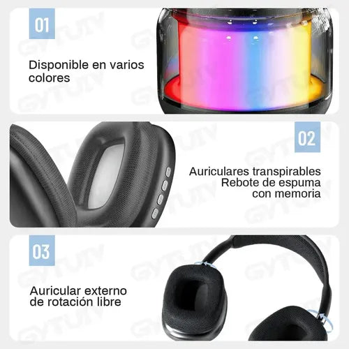 Auriculares Inalámbricos de Diadema Transpirables con Rotación Libre | Grado B