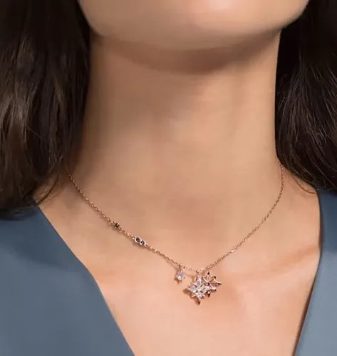 Collar con Colgante de Estrella y Cristal | Grado B