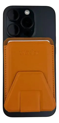 Tarjetero Cartera Magnético Compatible con MagSafe para iPhone Color Camel | Grado B