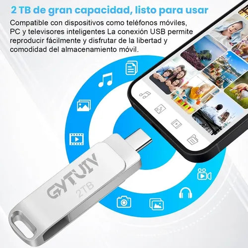 2 Piezas de Memoria USB de Alta Velocidad 3.0 Tipo C y USB | Grado B