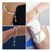Pulsera Ajustable de Acero Inoxidable con Ancla y Cuentas | Grado B