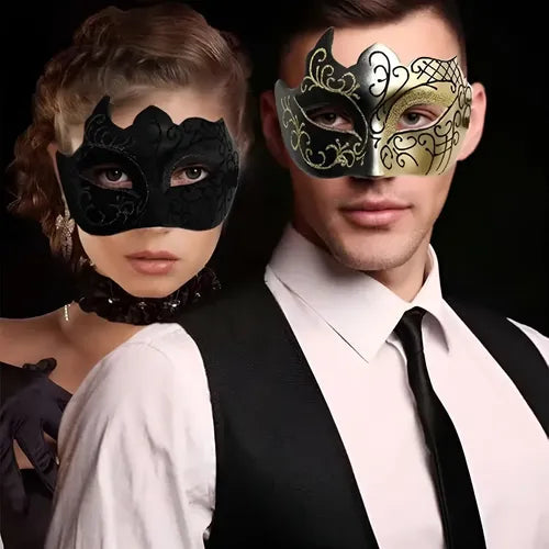 2 Antifaz Fiesta Mascaras Halloween Pareja Carnaval Cosplay | Grado B