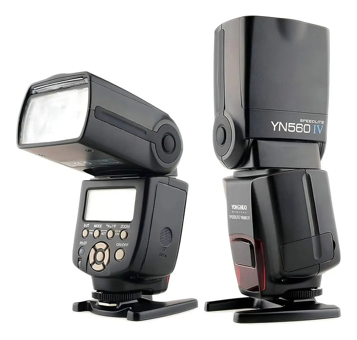 FLASH PARA CÁMARA YONGNUO SPEEDLITE YN560 IV NEGRO PARA CANON, NIKON, PENTAX Y OLYMPUS CÁMARAS DIGITALES FUJIFILM PANASONIC GRADO A