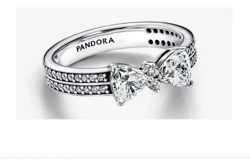 Anillo Doble Halo Brillante Color Plateado | Grado B