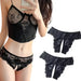 2pcs Ligeros Sensuales Calzones Encaje Ropa Interior Grande