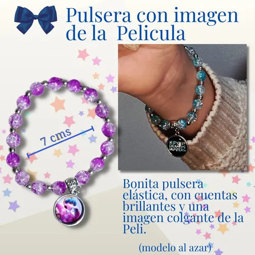 6 Piezas Pulsera Pop Morado, Decoración de Cumpleaños, Regalo Día del Niño | Grado B