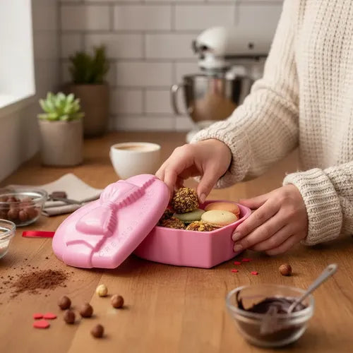 Molde para Chocolate y Alhajero con Forma de Corazón Transparente | Grado B