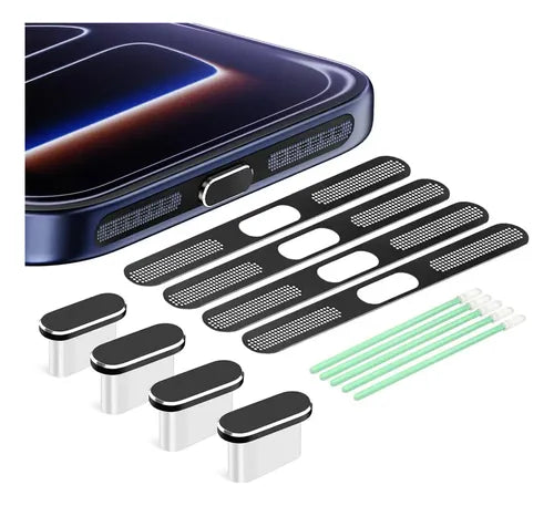 Kit Protector Antipolvo con Tapones para iPhone 15 16 y 17 | Grado B