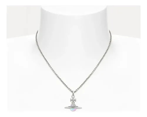 Collar con Colgante de Orbe de Latón para Mujer Color Dorado