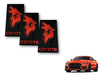 Kit de Emblemas de Metal Mustang Coyote Negro/Rojo | Grado B