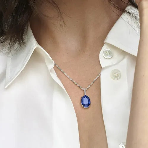 Collar Halo Brillante con Circonita 45 cm Color Plateado