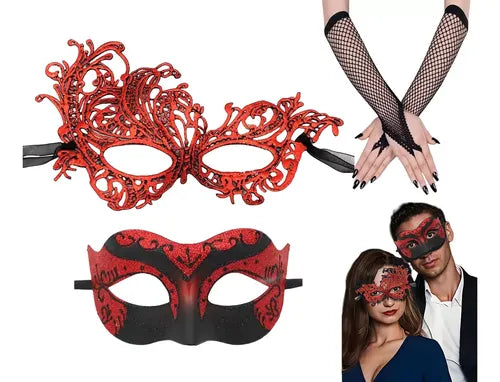 2 Antifaz Mascaras Accesorios para Fiestas Carnaval Cosplay | Grado B