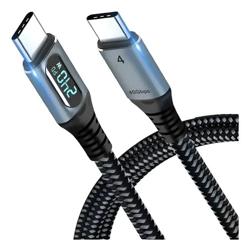 Cable USB C a C de 1M,80Gbps 240W para THUNDERBOLT5/4/USB4 | Grado B