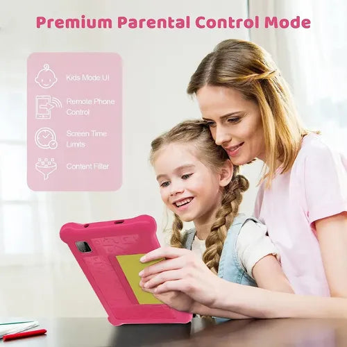TABLET MODERNESS TK707 PARA NIÑOS DE 7 CON 32GB Y ANDROID 12 ROSA