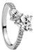 Anillo Doble Corazón Brillante con Caja de Regalo Color Plateado | Grado B