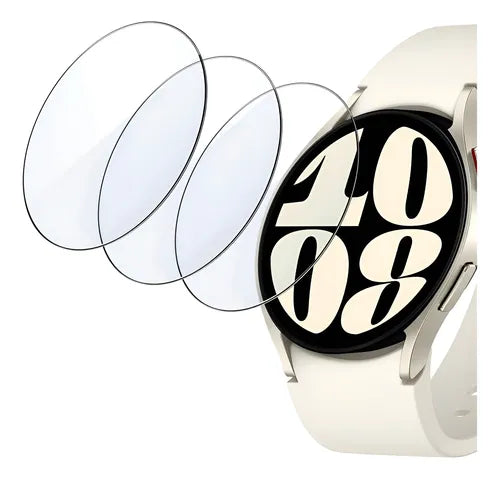 combo 3 micas d cristal templado premium para galaxy watch 6 25