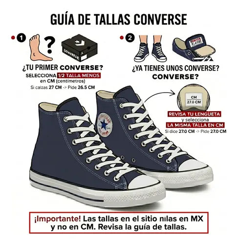 Tenis Converse All Star Chuck Taylor Negros Unisex Talla 27.5 MX | Grado B